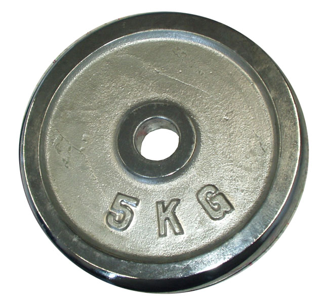 Chrómový kotúč (závažie) pre činky 5 kg - 30 mm