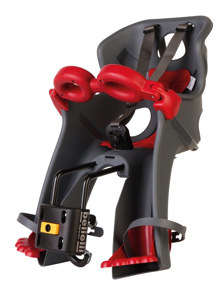 BELLELLI FRECCIA Detská cyklosedačka B-FIX, sivá