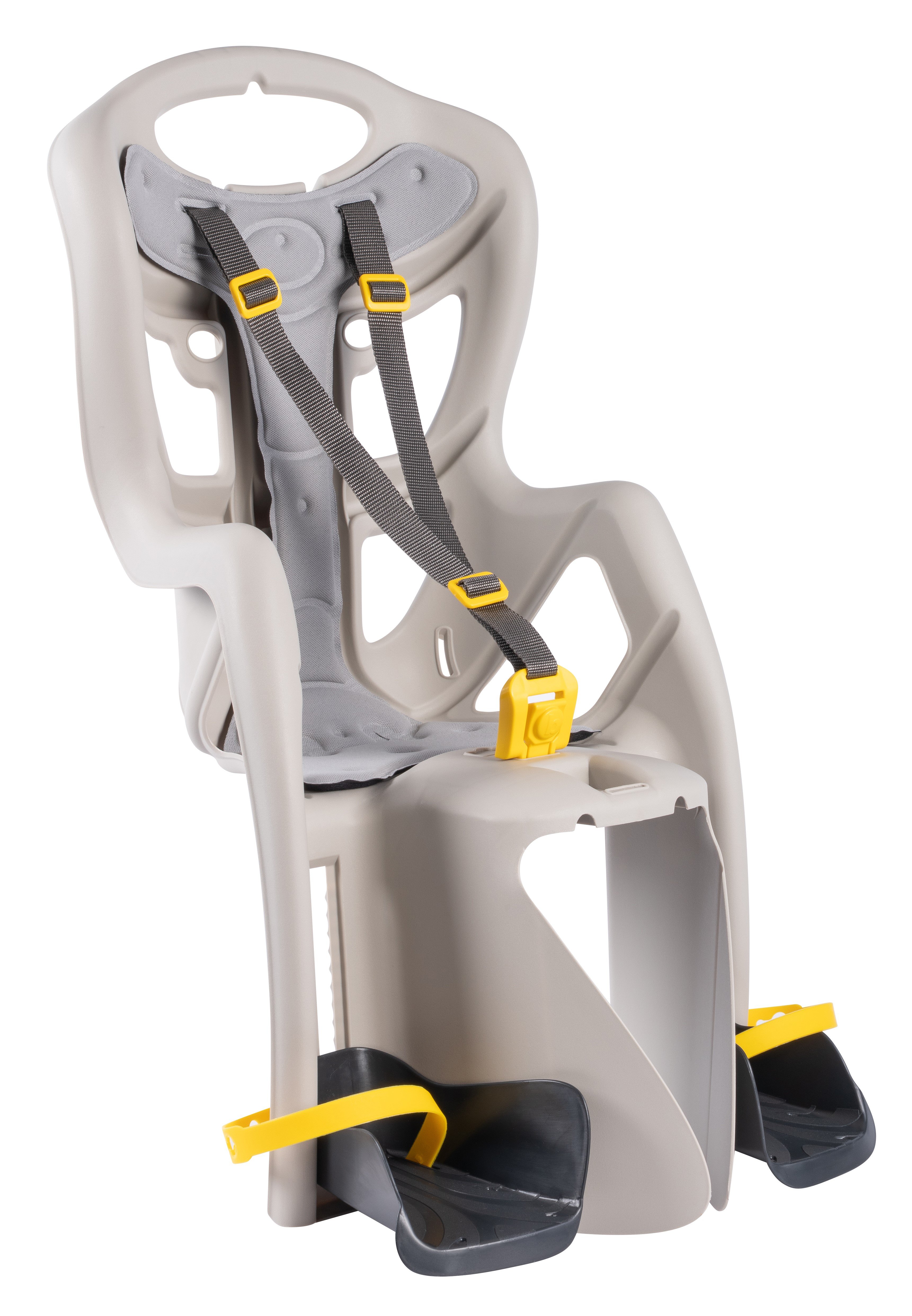 BELLELLI PEPE Detská cyklosedačka, montáž na zadný nosič, hodvábne sivá