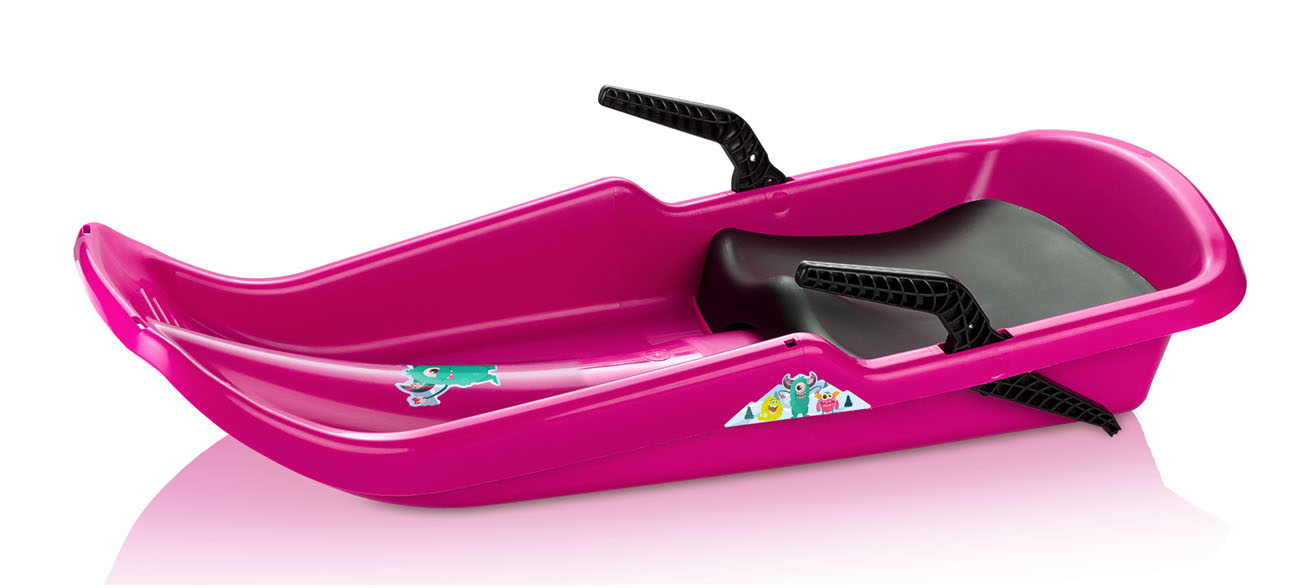 Acra Cyclone plastový bob A2036 - ružový