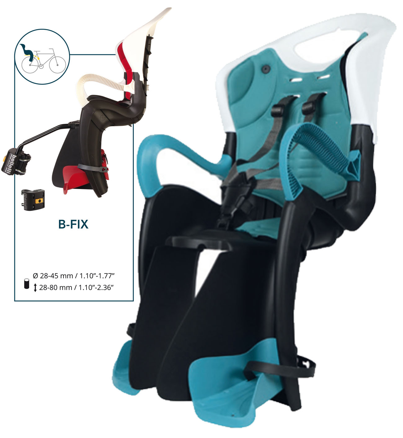 Bellelli - Štandardné sedadlo TIGER s upínaním B-FIX zelené