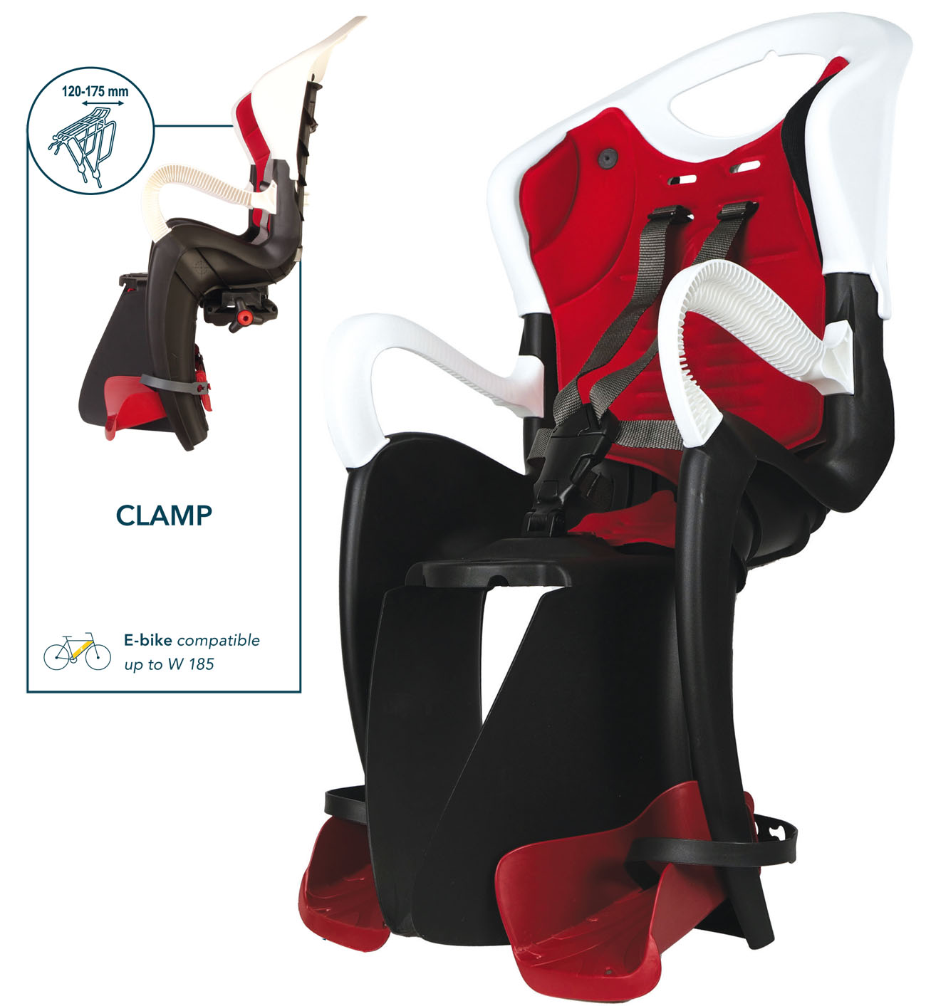 Bellelli - Svorka sedadla TIGER pre nosič bicyklov červená