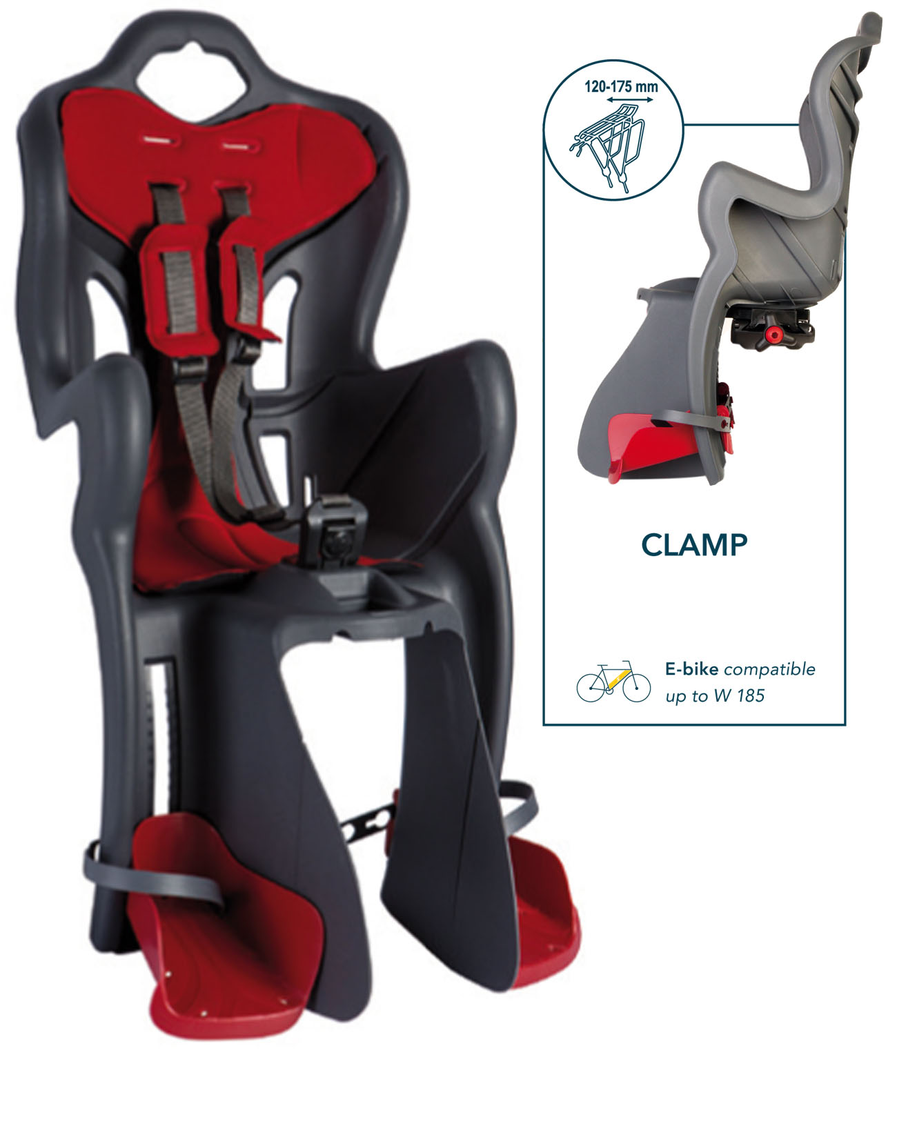 Bellelli - Sedačka B-ONE CLAMP s upevnením na nosič bicykla