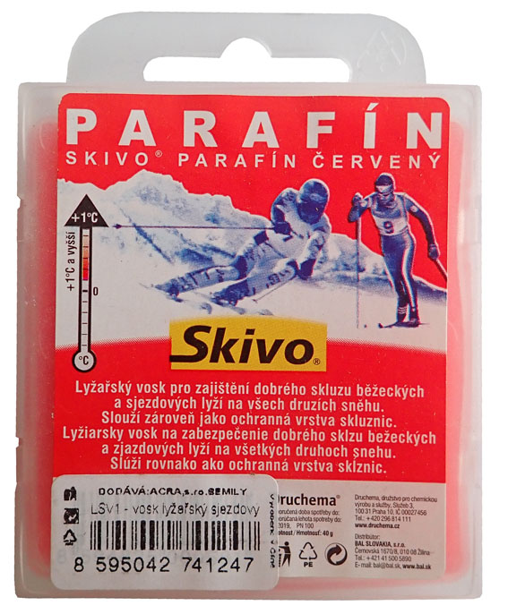 ACRA LSV1-CRV Skivo - zjazdový vosk - červený