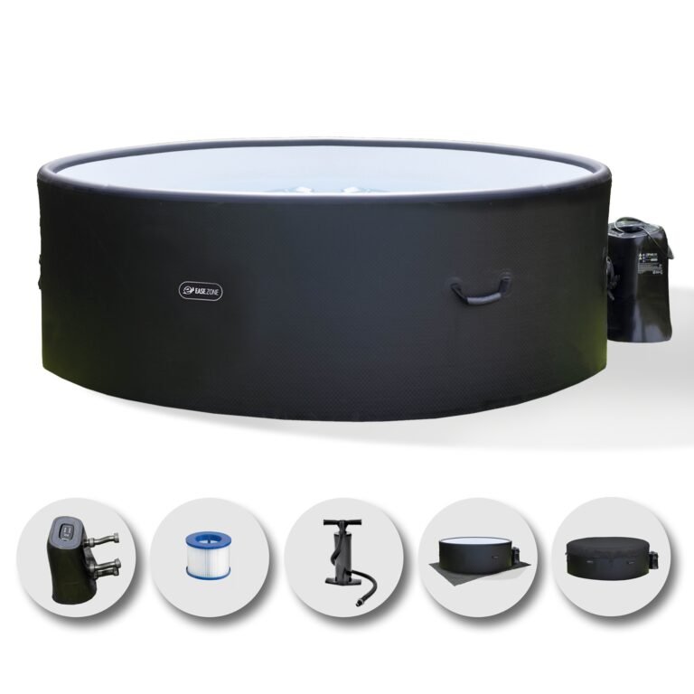 Okrúhla vírivá vaňa EASE.ZONE Drop-Stitch so 4-6 sedadlami a externým čerpadlom