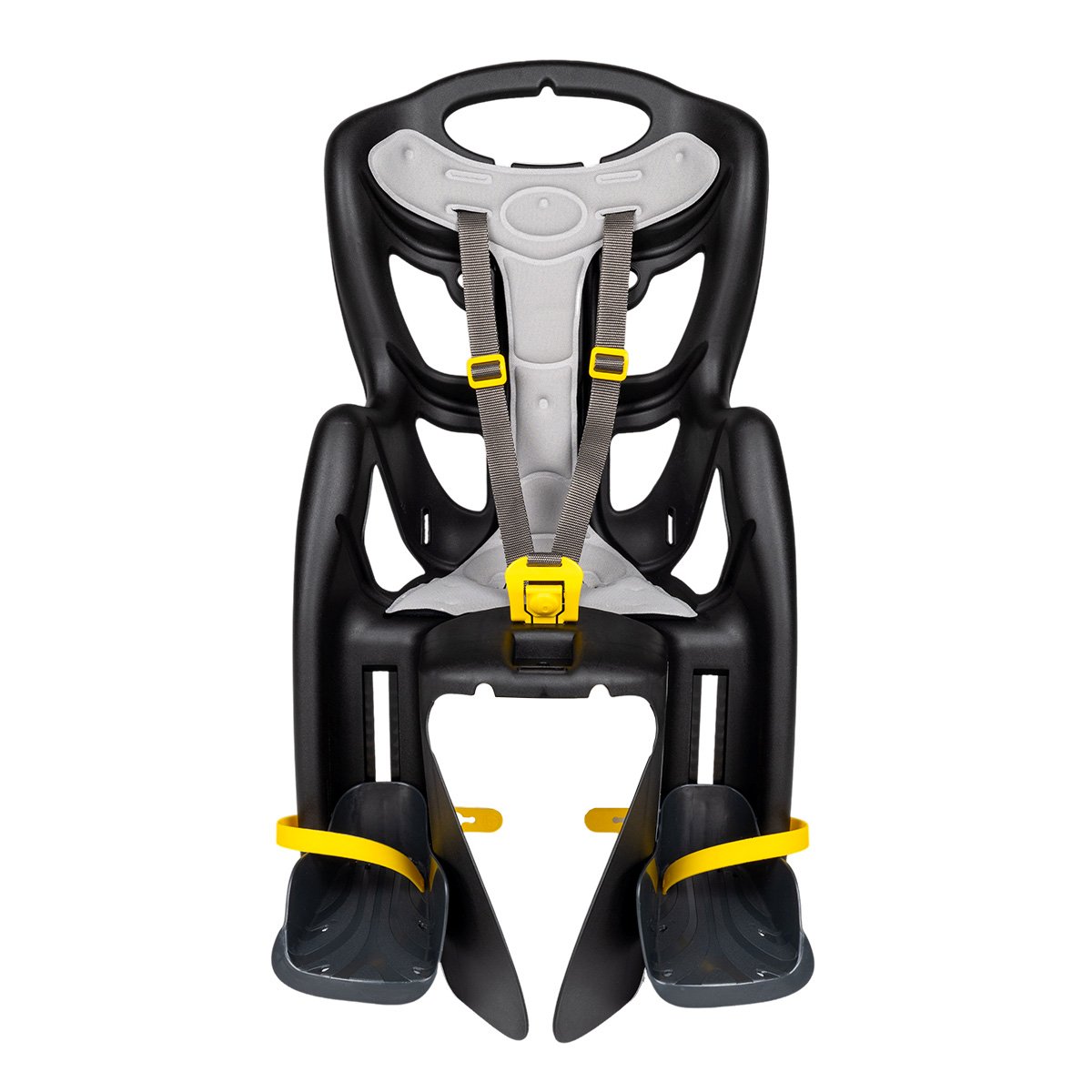 BELLELLI PEPE Detská sedačka na bicykel, upevnená na ráme, čierna