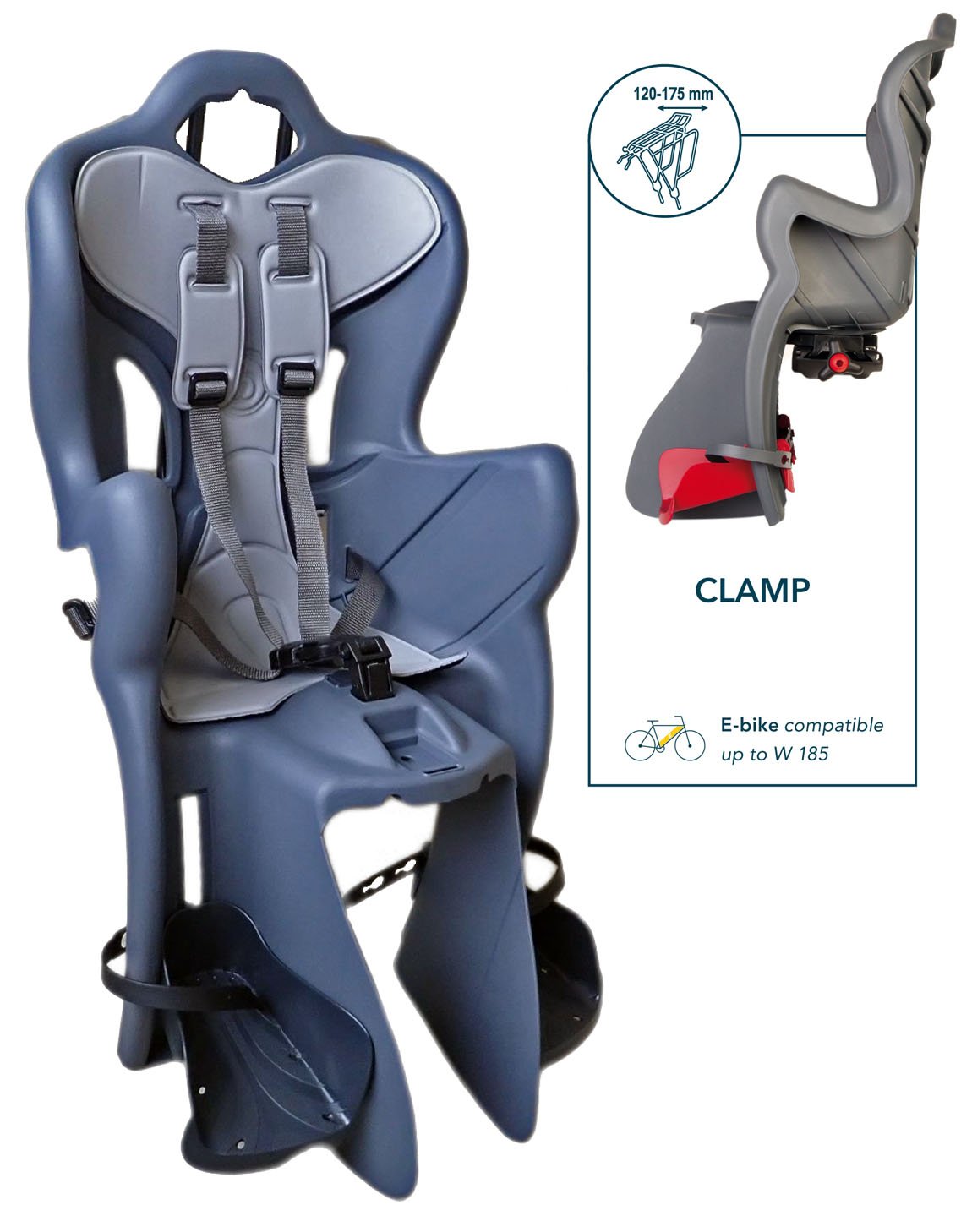 Bellelli - Sedačka B-ONE CLAMP LUX s upevnením na nosič bicyklov