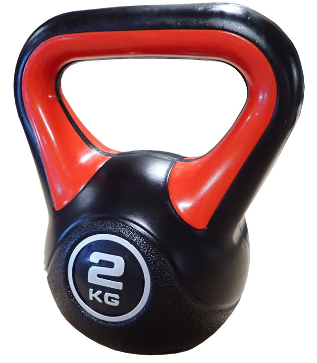 Kettlebell s cementovou náplňou 2 kg