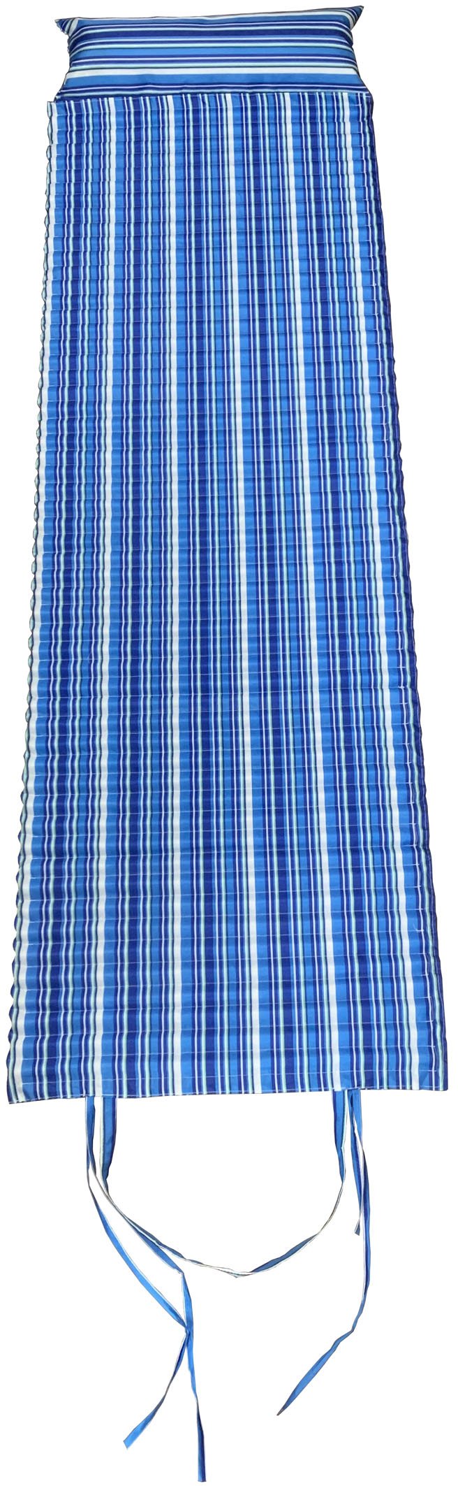 Plážové ležadlo s opierkou hlavy modré 84 x 55 x 1,5 cm