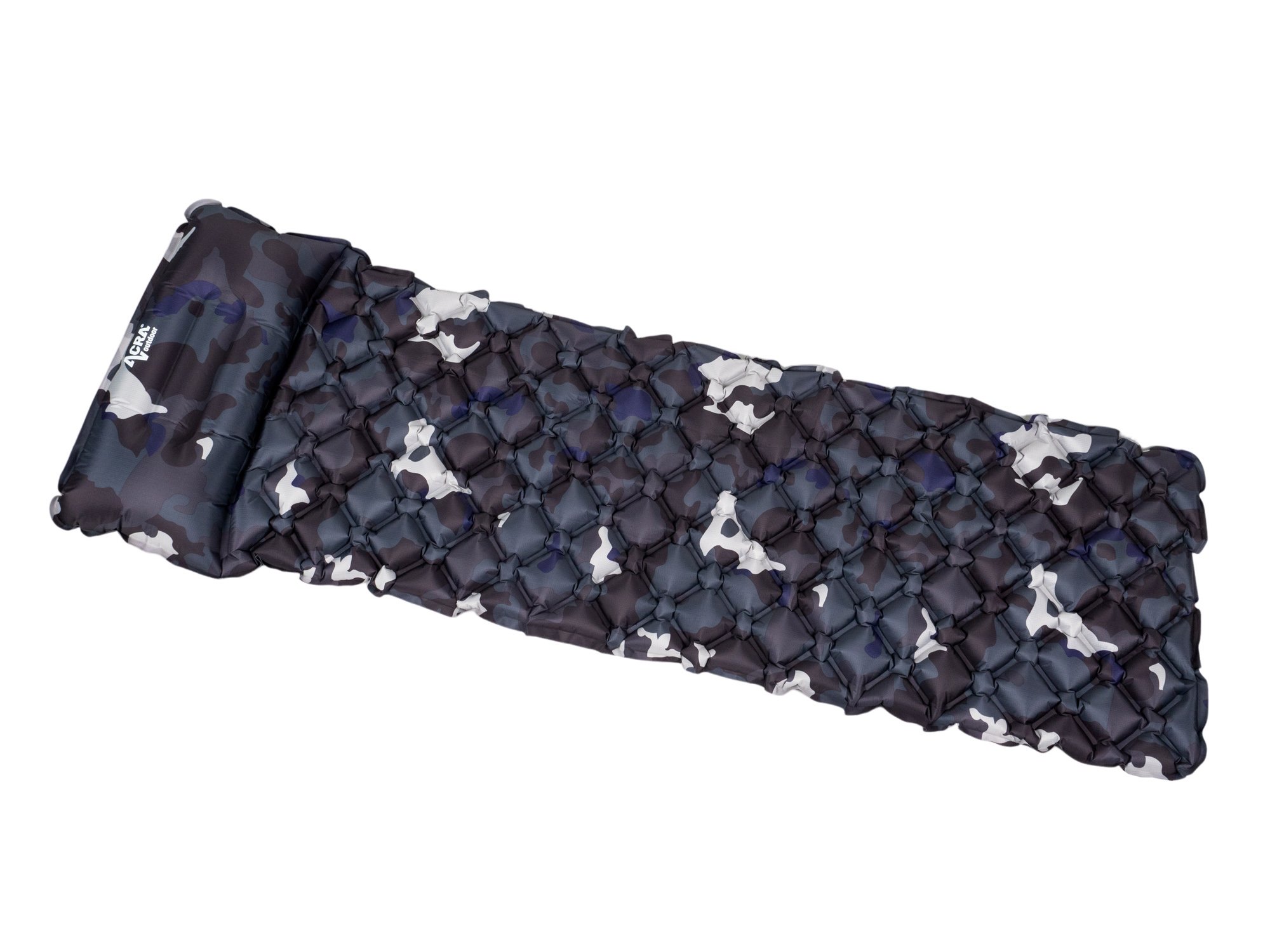 ACRA L140M nafukovací matrac sivý a béžový maskáč s vankúšom 5 cm