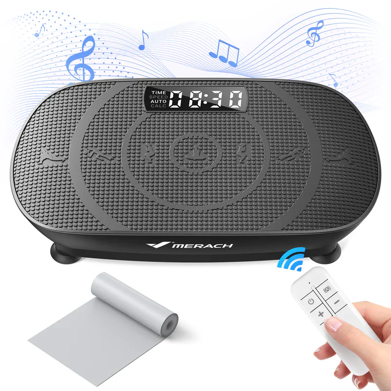 MERACH 2398 Vibračná podložka na celé telo, sivá