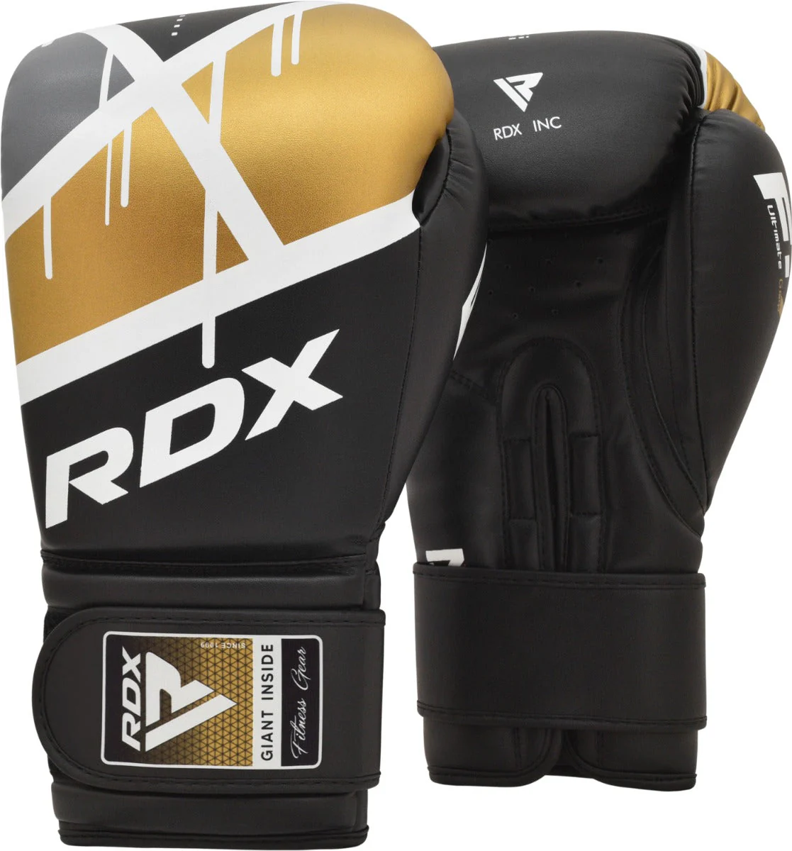 RDX Boxerské rukavice F7 Ego, čierno-zlaté, 16 oz