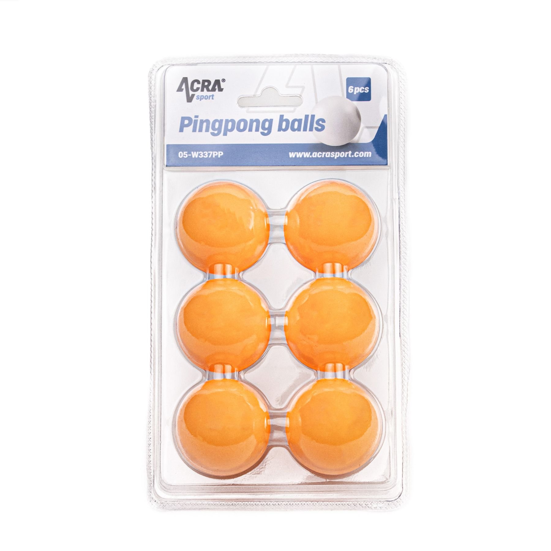 Loptičky na stolný tenis Acra 6 ks, 40 mm, ABS