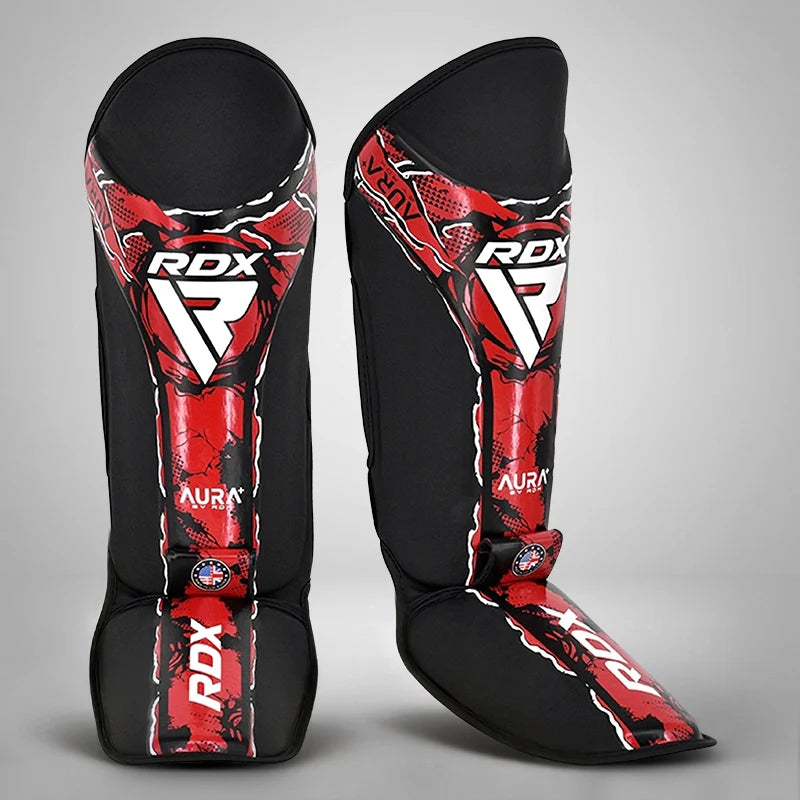 RDX Chrániče holení F17 Aura, červeno-čierne